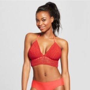 NWT xhilaration crochet bikini top D/DD